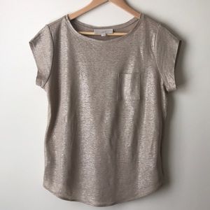 LOFT linen tee. Size medium